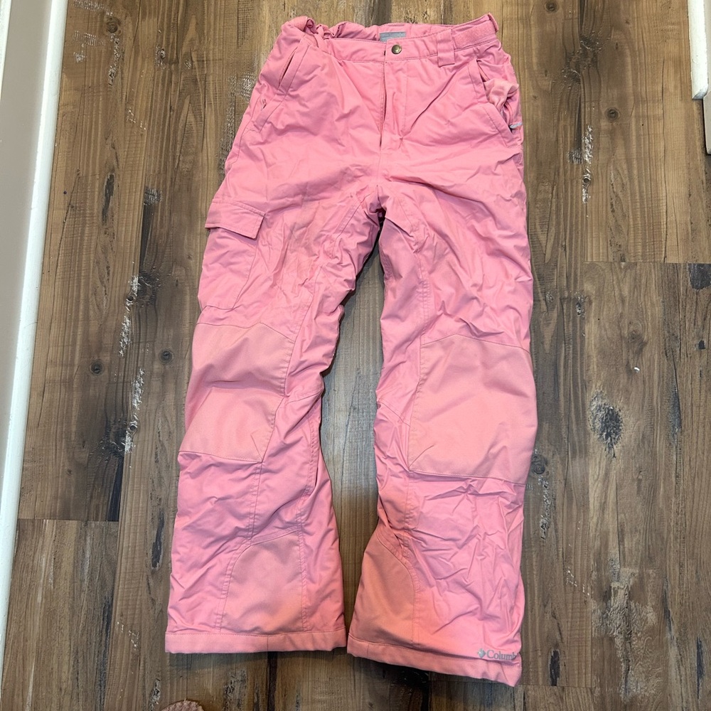Columbia pink kids snow pants size L